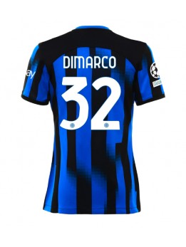 Ženski Nogometna dresi replika Inter Milan Federico Dimarco #32 Domači 2023-24 Kratek rokav